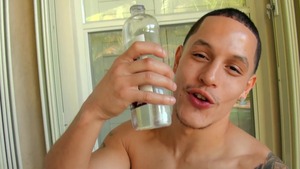 8th Street Latinas: Bald Vicki Chase pussy eating outdoors