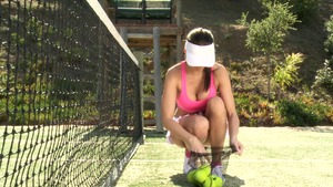 Big Tits in Sport: Jennifer Dark in skirt reverse cowgirl HD