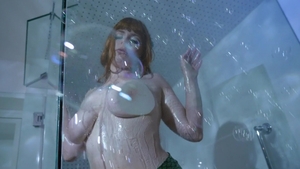 BRAZZERS Exxtra - Natural Penny Pax in skirt takes large dildo