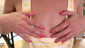 Nubiles: Brunette Arielle Faye in thongs pussy fuck