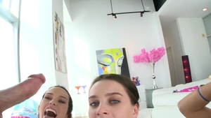 Swallowed.com: Adriana Chechik threesome sex video