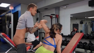 SneakySex: Asian brunette exposing natural boobs